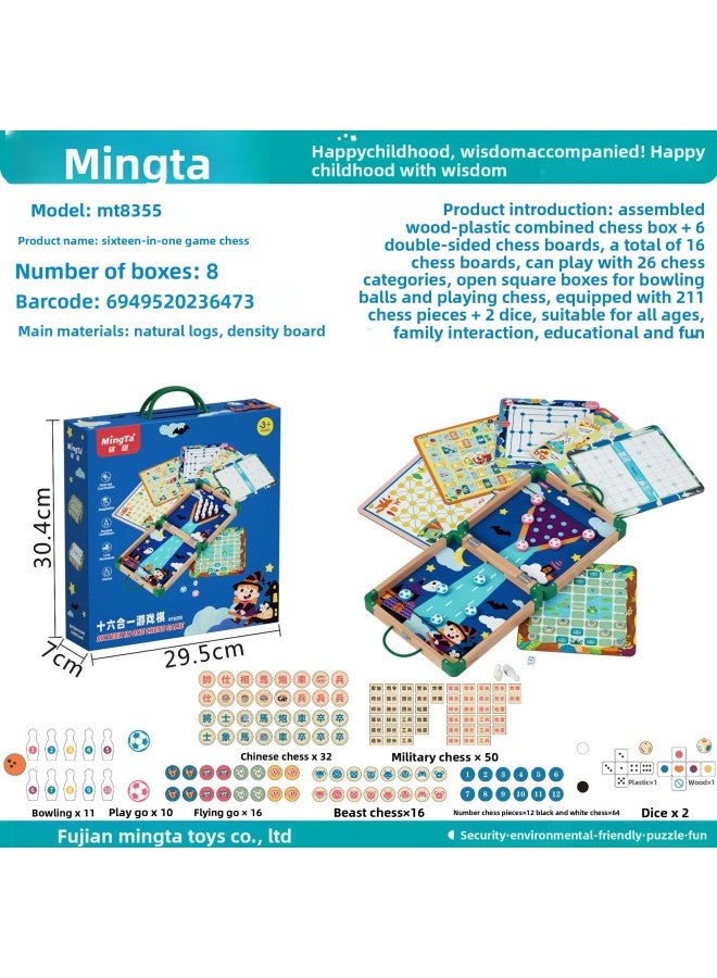 Ming Tower Game Chess Checkers Children's Flying Chess Goggles All-in-One Puzzle Adventure Multifunctional Chessboard